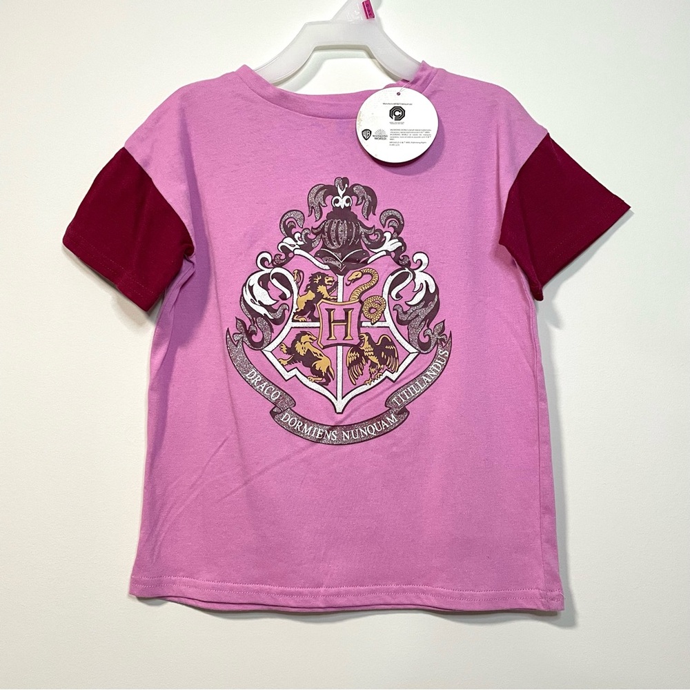 🟣2/$20 NEW Harry Potter Hogwarts Draco Crest Short Sleeve T-Shirt (size XS & S)